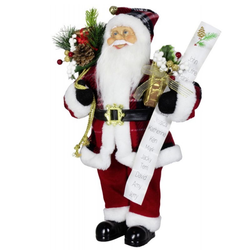 80 CM Christmas Decoration Santa Claus Gift Bag Torba Lista Nazwa Pine Cone Ornament Xmas Zabawki do Home Navidad Wakacje Wyświetlacz