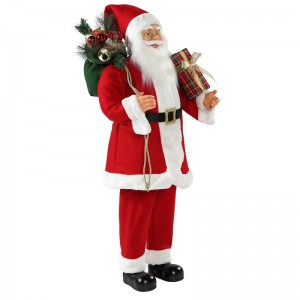 30 ~ 110 cm Boże Narodzenie stojący Santa Claus z torbąna prezent ornament ozdoba tradycyjna kolekcja figurki serii xmas