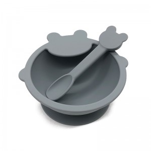 Silikonowe miski dlaniemowląt z ssącą, zestawy karmienia dla dziecka