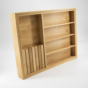 Naturalny bambusowy rozszerzalnynóż Szufladowy zestaw do przechowywania