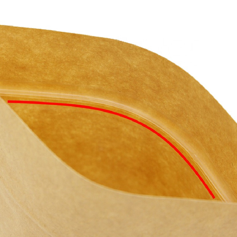 Kraft Paper Zipper Stand Up Torba