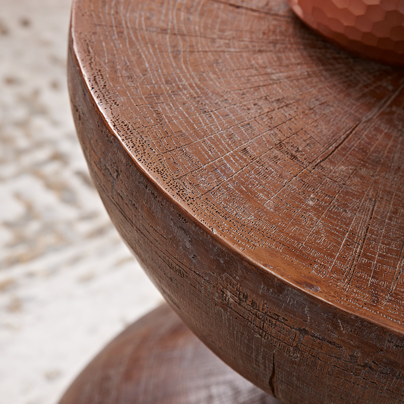 Stołek Vintage Outdoor Coffee Stolik Salon Round Wood Hourglass Boczny stół