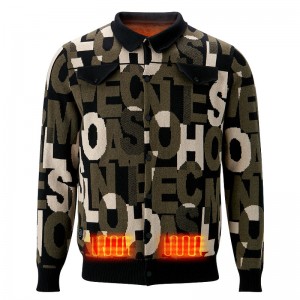 Spotty Style Coat dla mężczyzn, akumulator podgrzewany płaszcz ubrany