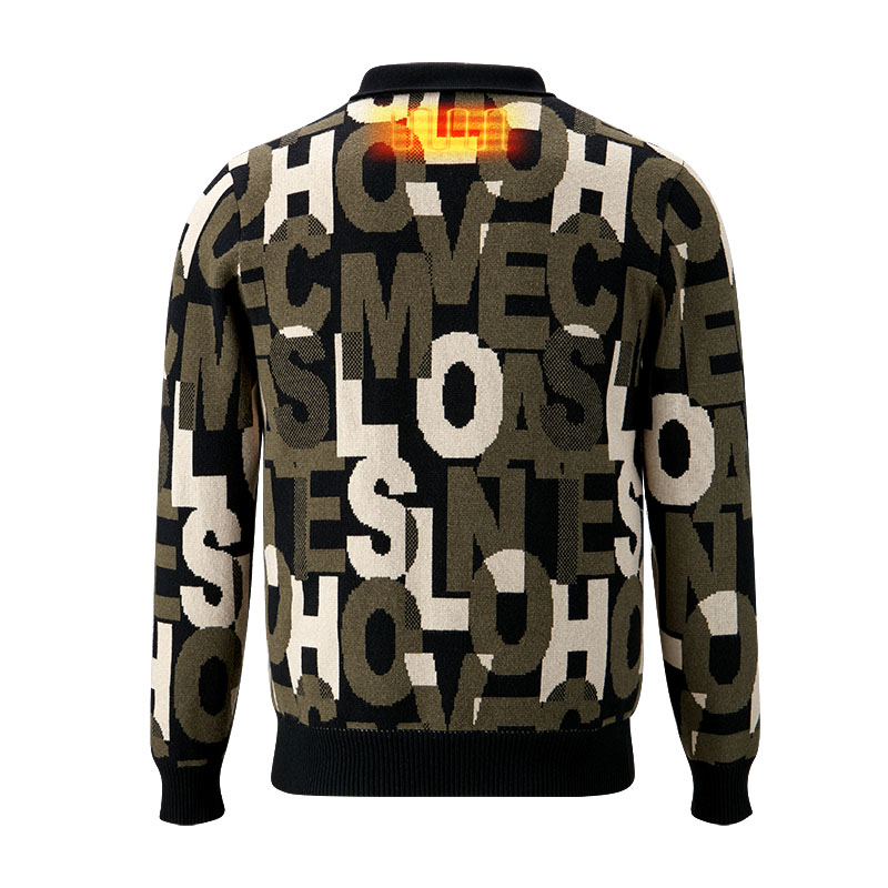 Spotty Style Coat dla mężczyzn, akumulator podgrzewany płaszcz ubrany
