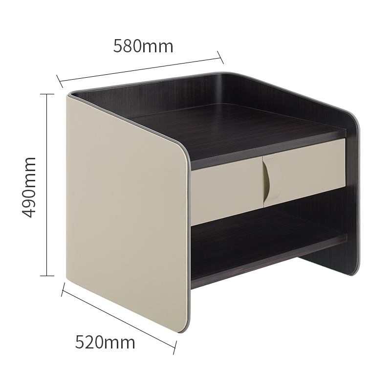 Włoski Nowoczesny Design Luksusowe Big Nightstands Skórzane Meble do sypialni