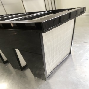 Średnia wydajność F7 Rama plastikowa 592 x 592x 292mm Mini-plisowany Compact 4 V BANK Filtr powietrza HVAC