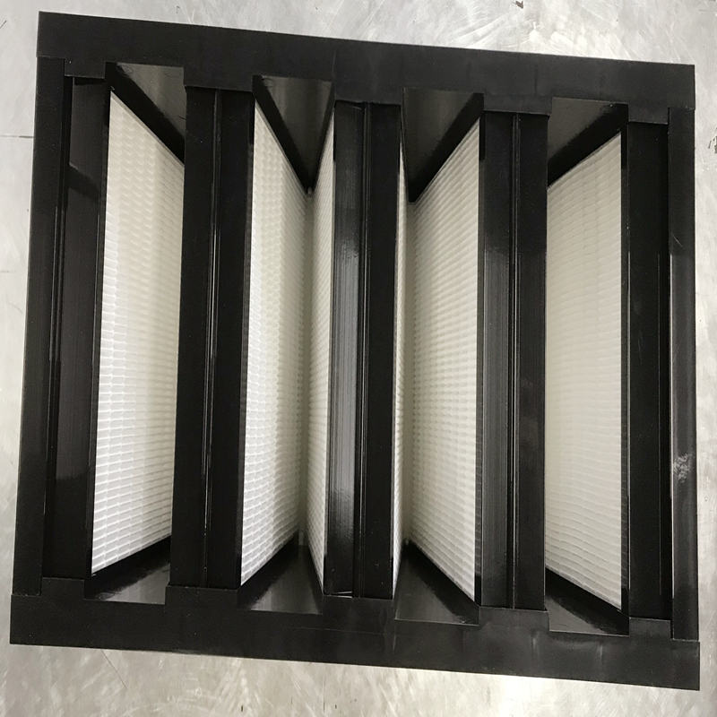 Średnia wydajność F7 Rama plastikowa 592 x 592x 292mm Mini-plisowany Compact 4 V BANK Filtr powietrza HVAC