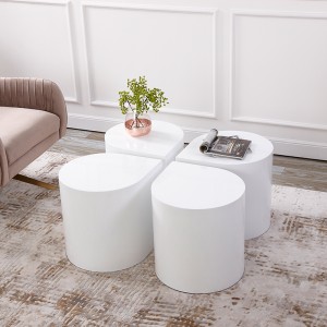 Płatek Design Estetyczny Luksusowy stolik kawowy Set 4 Złote Stoły boczne do Salonu Nowoczesne