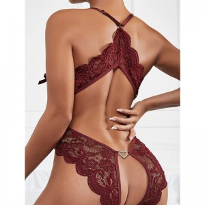Koronki Koronki Sexy Backless Lace One-Piece Seksowna Bielizna Dekoracji Koronki