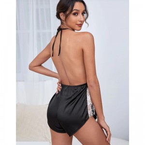 Kobiety Seksowna Bielizna Sheer See-przez Mesh Sexy Koronki Piżama Nightdress Jednolity Koszulka Koszula Nightgown