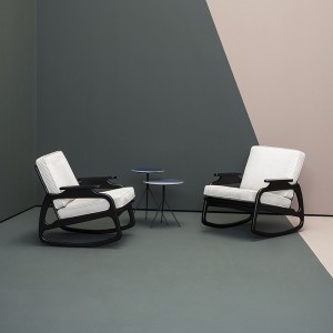 Francuski drewniany rama tkanina pojedyncza sofa ramię krzesłonowoczesne salon akcent krzesła do salonu mebli