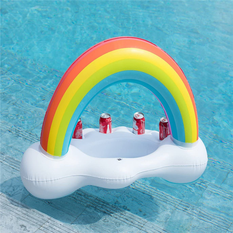 Wypije Bar Serwisowy, Nadmuchiwany Pływający Rainbow, Uchwyt Cloud Dringa Rack Puchar do basenu