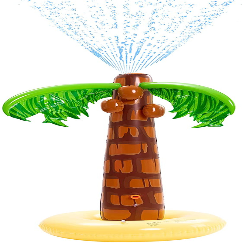 Nadmuchiwana palma kokosowa zabawka drzewa, plenerowa pływająca dekoracja dla plaży tło