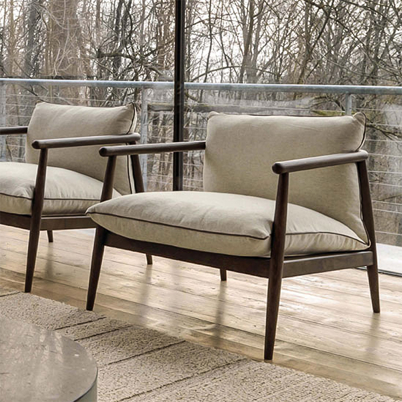 Nordic Nowoczesny Koszulka Minimalistyczna Minimalist Fabric Sofa Krzesło do salonu
