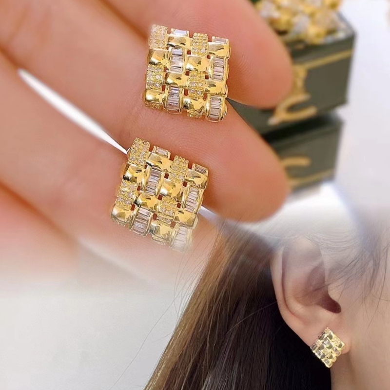 Tuochen Jewelry Gold Hoop Kolczyki Design 9K N10K N14K N18K Gold Hoop Kolczyki dla kobiet
