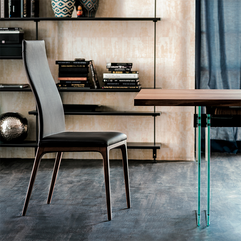 Domowe meble jadalnia krzesłanowoczesna skóra wysoka tylna krzesło luksusowe włoski