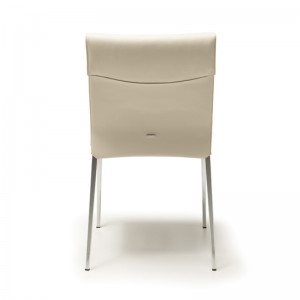 Włoski biały metalowy skórzany skandynawski krzesło do jadalni 6na jadalnię