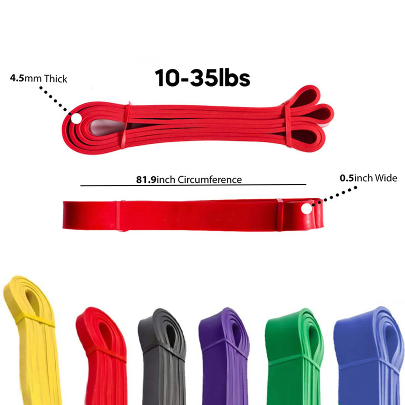 5-120 LB żółty czerwony czarny fioletowy zielony zielony joga oporność gumowe elastyczne opaski wewnętrzne wyposażenie fitnessna zewnątrz Pilates sportowy trening treningowy