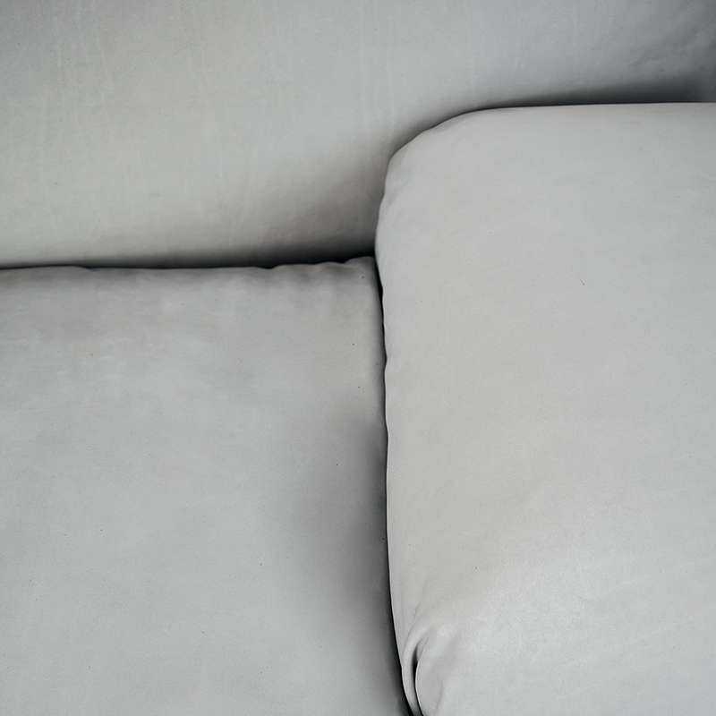 Włoska skóra drewniananowoczesna 3 -osobowa sofa tkanin do salonu