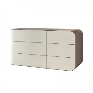 Nowoczesne meble domowe skórzane drewniane białe kredens w formie bufetu do jadalni