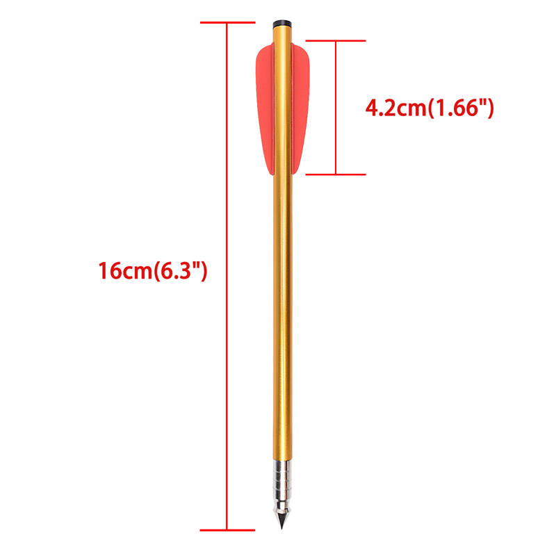 ElongArrow 160 mm złoty wałk wałka aluminium pistoletowe strzałki strzałki kuszy