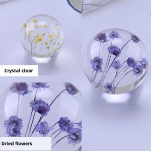 Niestandardowe 3D 7 cm 8 cm 9 cm Kula Kula Naturalna Flower Plant Realue Mnaster Paper w wagę świątecznąna prezenty świąteczne Crystal Glass Decor Home Decor