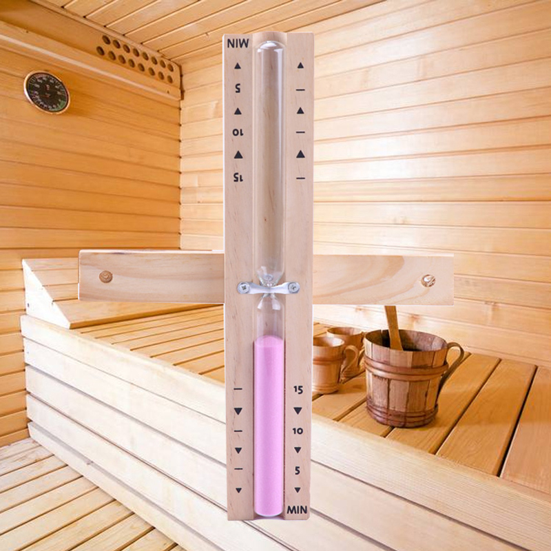 Fabryczne hurtowe 5 15 minut Ekologiczny obrotowy klepsydra drewniana sauna piaskowa timer