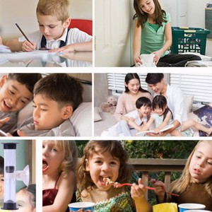 Fabrycznie gorąca sprzedaż kolorowy mini 135 -minutowy plastikowy zegar piasku ssący kleps klepsydra