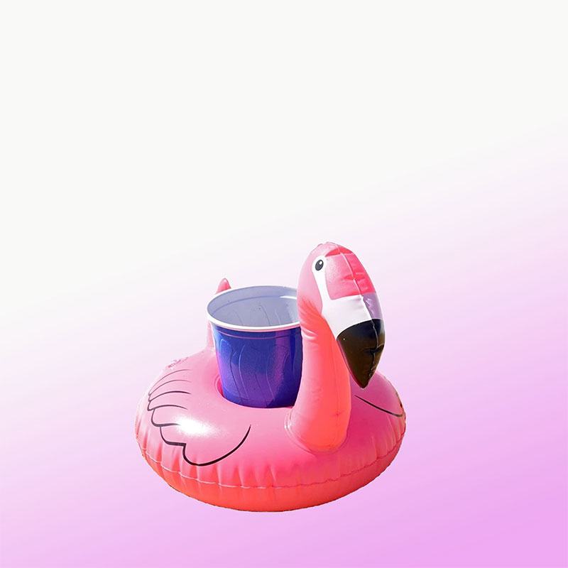 Mini Cup Holdernadmuchiwany flamingonapój pływak donapoju wodnego fotela