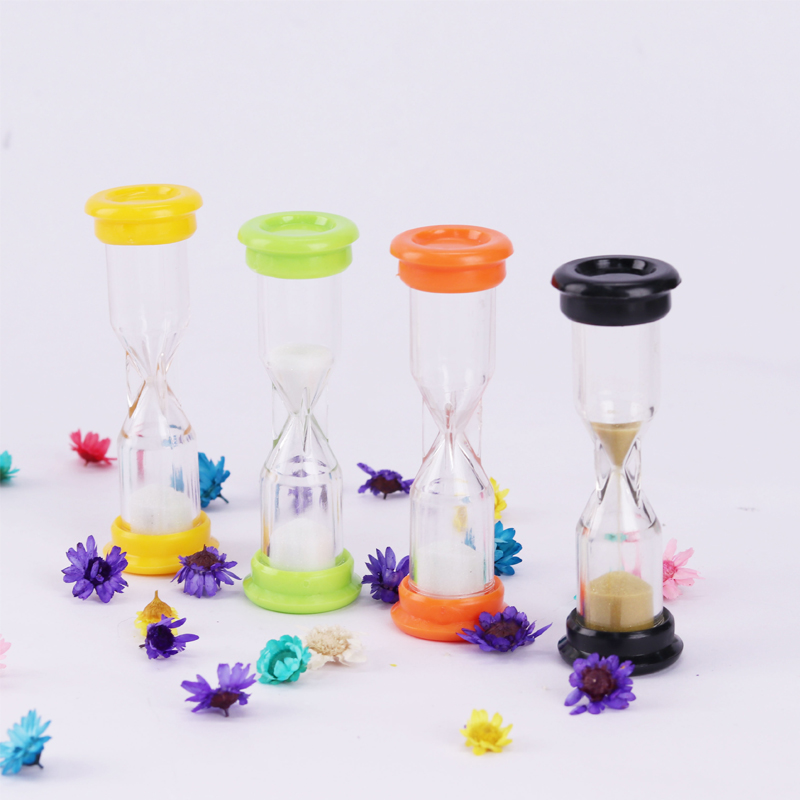 Dzieci szczęśliwy czas 5 minut Małe plastikowe mini -minutowe szklane minuty piasku