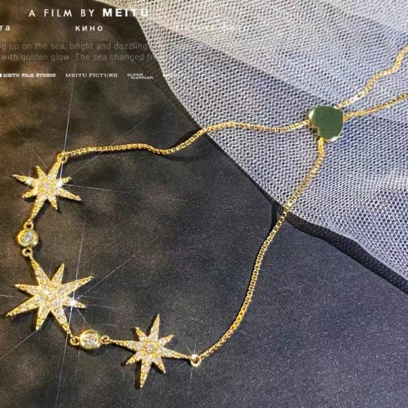 Tuochen biżuteria modanowa design 18k/14k/10K Gold Diamond Star Collection Bransoletka