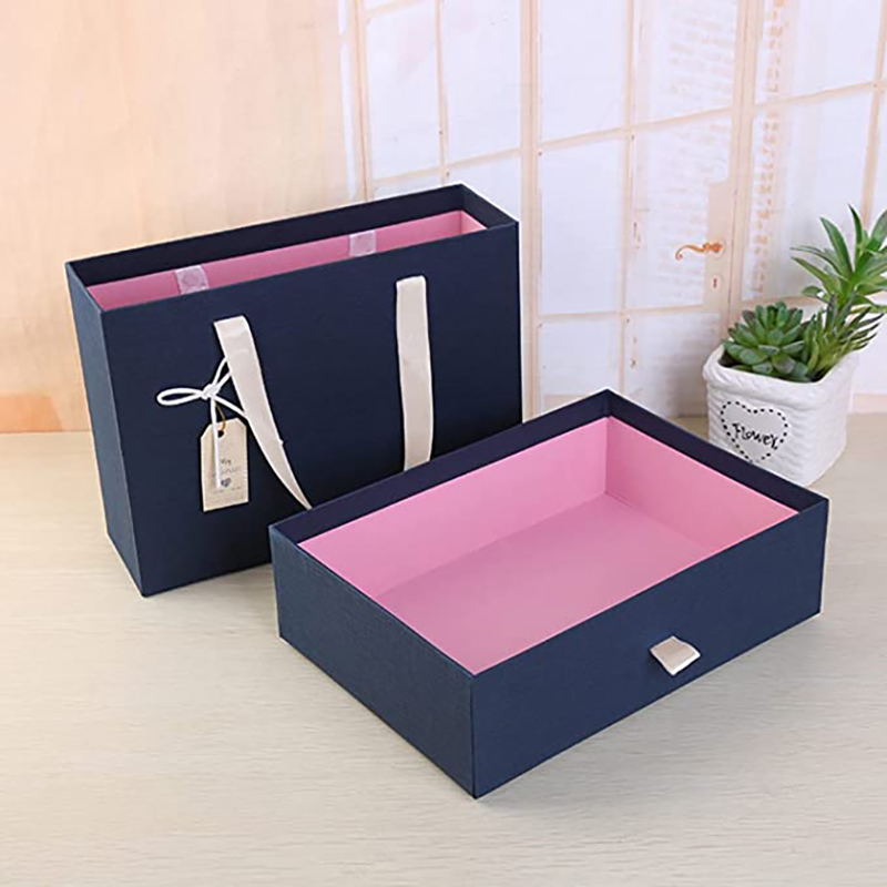 Pudełko prezentowe dla rodziców- Prezentowe pudełko z pokrywką- eleganckie małe pudełkona prezent- wielokrotne użycie pudełkana prezenty, ślub, rocznica, baby shower, czekoladki&więcej- łatwe otwarcie&blisko- ciemnoniebieski