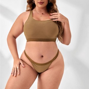 Bezproblemowe wygodne dla kobiet z zestawu bielizny biustonosze seksowne stringi zestaw bielizny