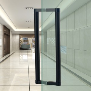 SS-022 Wysokiej jakości dwustronne okrągłe okrągłe dziewczęta Pull drzwi, stalnierdzewna Nowoczesna klamka do drzwi wejściowych Pull, matowa czerń