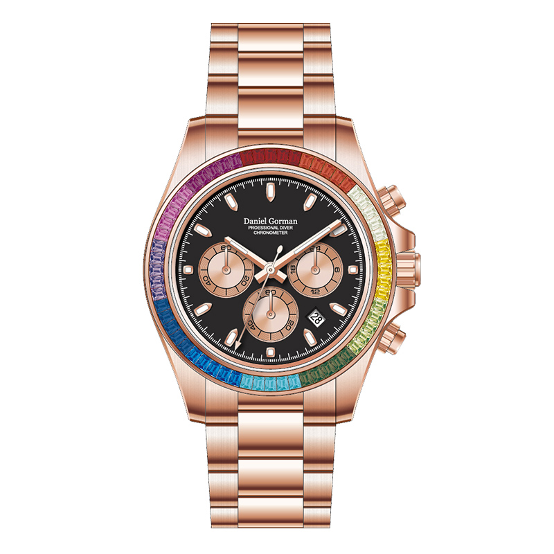 luksusowy zegarek kwarcowy stalnierdzewna WatchDG9003