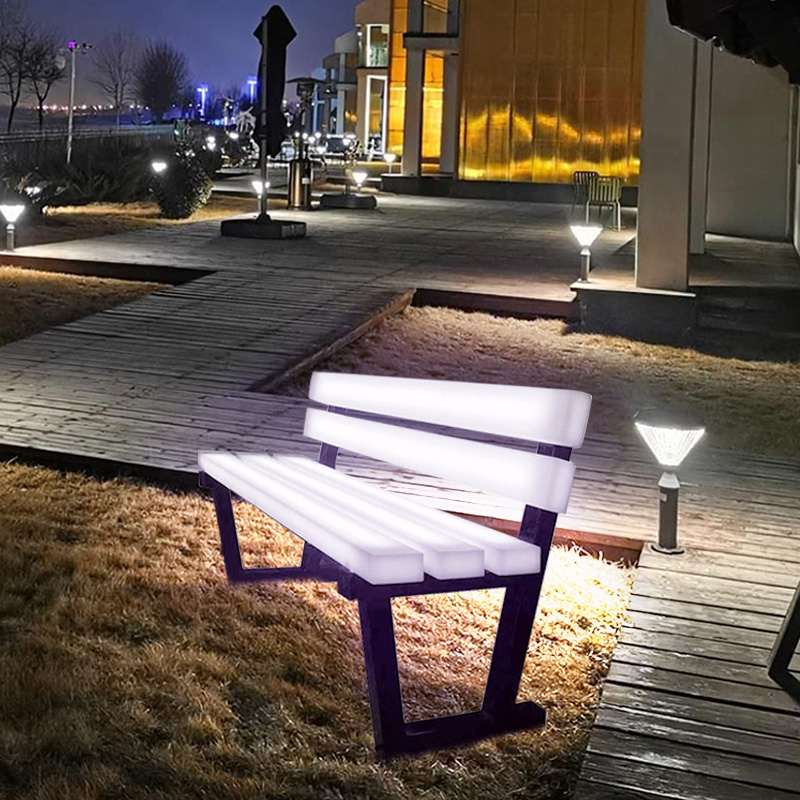 16 kolorów meble LED Wodoodporne ławki ogrodowe ładowalne akumulator litowyna zewnątrz krzesło LED