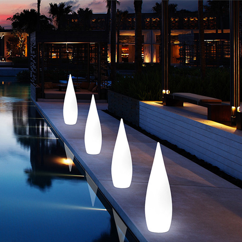 Ogrodowy tarasna patio Dekoracja basenu Nowoczesne LED Oświetlenie podłogowe LED Rezonta RGB Zmiana LED Lampka podłogowa Lampa zewnętrzna światłana zewnątrz bateria wodoodporna wodoodporna