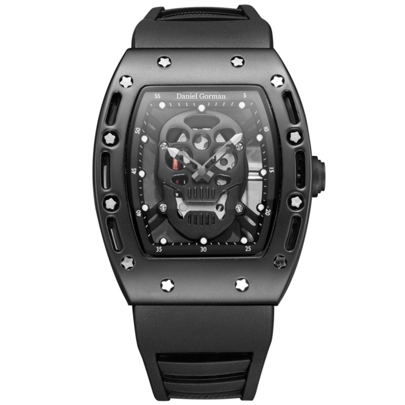 Fashion Skull Men's kwarc zegarek Daniel Gorman Go11 Creative Dial Watch dla mężczyzn zegarków Gold Life Waterproof Men's Watches Style Sports Style