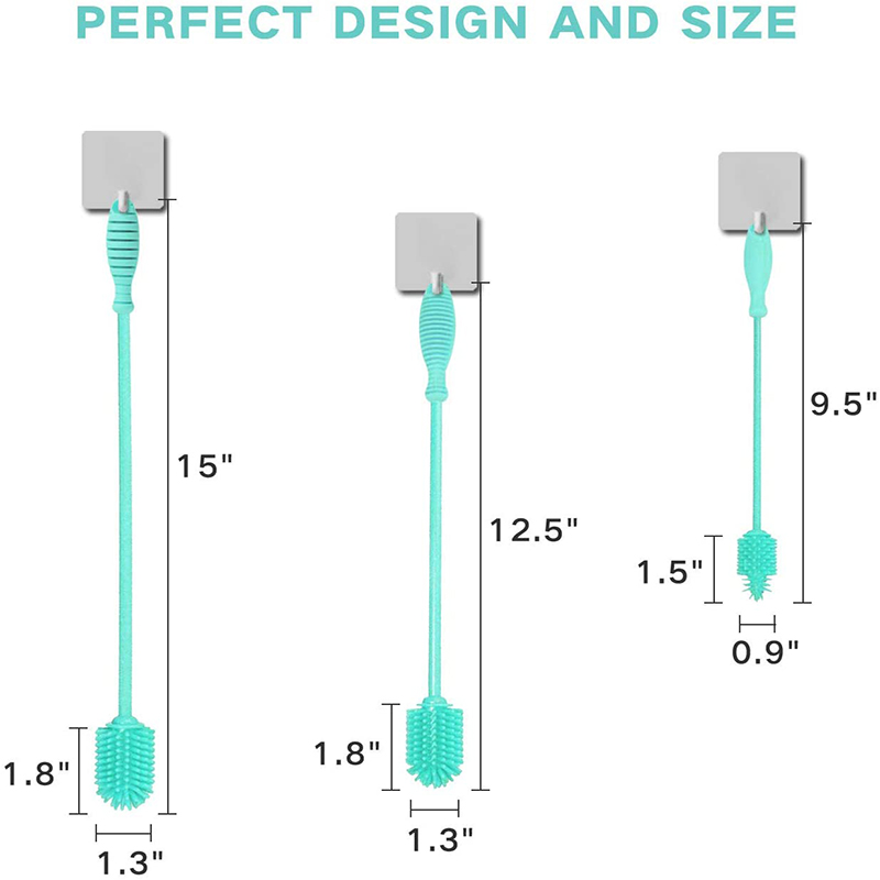 Miękka silikonowa szczotka do czyszczenia butelek kuchennych