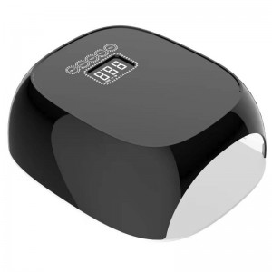 M&R 801PRO BEZPIECZEŃSTWA LAMPA LED LED, bezprzewodowa suszarka do paznokci, 72W doładowalne światło paznokci LED, przenośna lampa paznokciowa UV z 4 -licznikowym czujnikiem ustawień i wyświetlacz lcd zielony