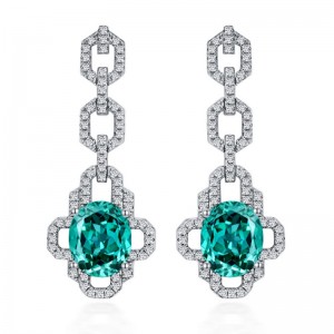 Tuochen Jewelry Custom Sterling Srebrne 925 z kolczykami z kamienia z wysokim węglowym kamieniem