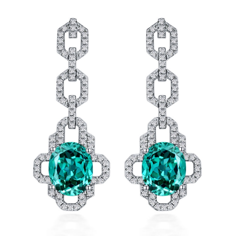 Tuochen Jewelry Custom Sterling Srebrne 925 z kolczykami z kamienia z wysokim węglowym kamieniem