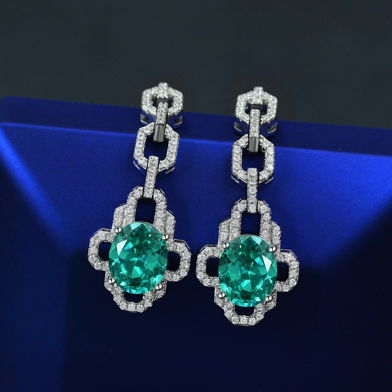 Tuochen Jewelry Custom Sterling Srebrne 925 z kolczykami z kamienia z wysokim węglowym kamieniem