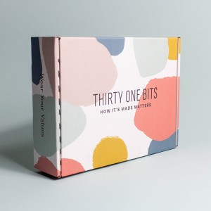 Dwustronne różowe pudełko samolotowe kwadratowy ekspresowy pudełkona pudełko kolorowe wielkości pudełko z falbanami