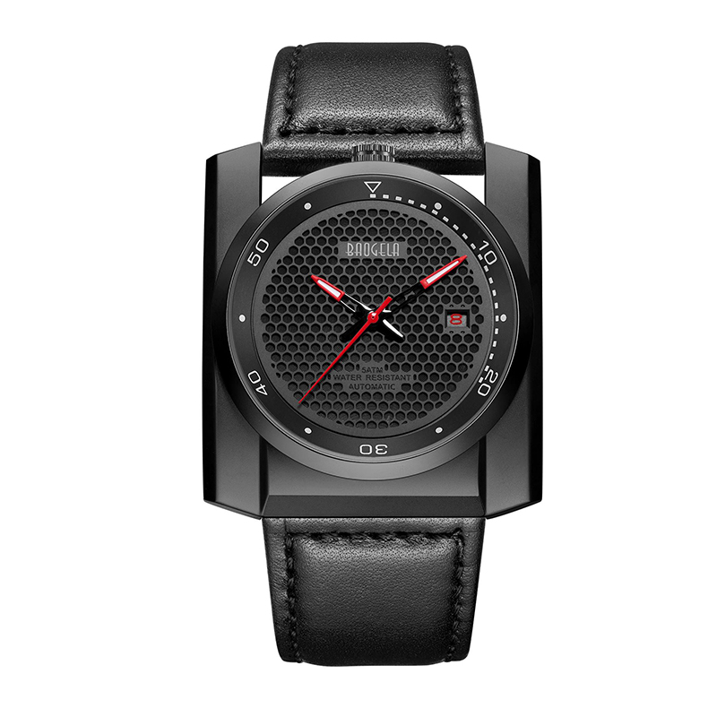 Baogela New Sports Watch Men \\'s Big Dial Square Square Men's Watch Luminous Waterproof Automatic Mechanical Watch 6775