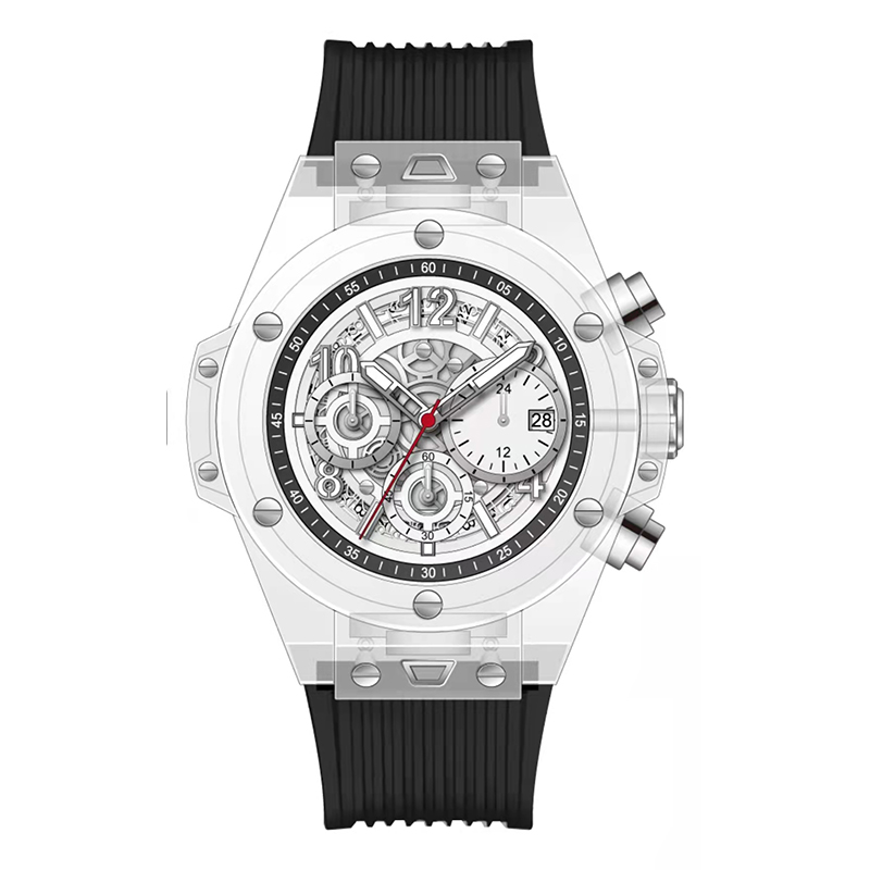Daniel Gormanrm2209 Automatyczne akrylowe przezroczyste projektowanie kwarcowych zegarek Watch Haterproof Men Watch Business Watch Men Watch