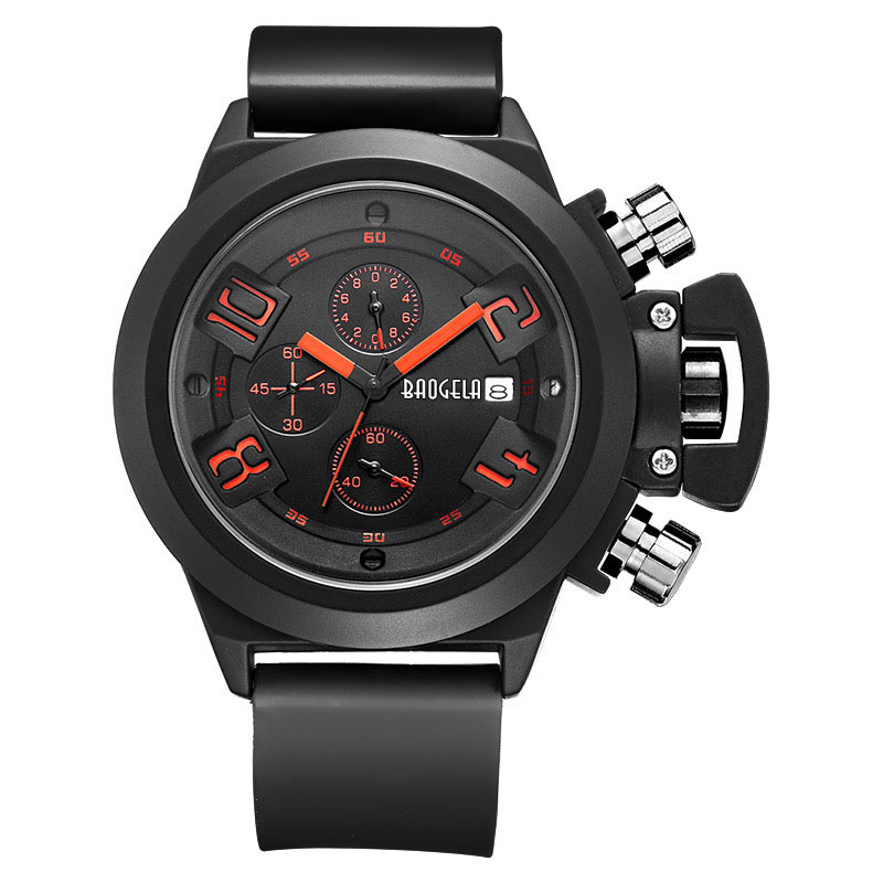 Baogela Chronograph Watch Top Brand Luksusowy Lumowinous Silikon Kwarcowy WIDZA WTWARTA WIARD SPORTÓW SPORTOWY FOR MAN 1606 GREEN