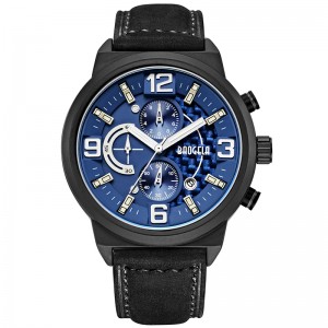 Baogela Men\'s Black Sports Quartz Watch Watch Analog Timing Watch Watch Men Straż 1709 Black Blue