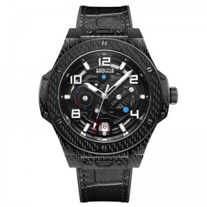 Baogela Men Watch Mechanical Watch Automatic Hollow Fashion Men\'s Luminous Large Dial 50m Waterproof Watch 2001 Black