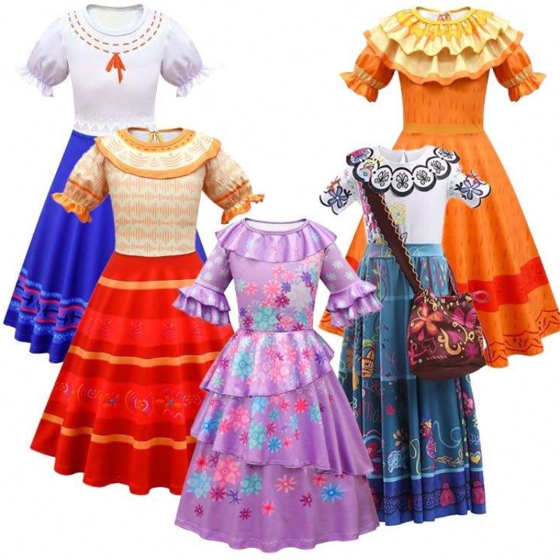2022 Encanto Magic Full House Cosplay Kostium Purple Encanto Costume Isabella dla kobiet DGHC-138